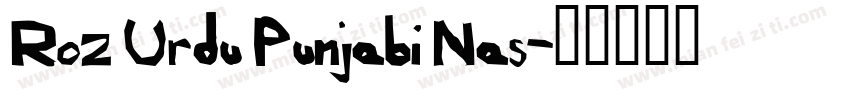 Roz Urdu Punjabi Nas字体转换